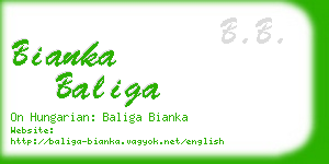 bianka baliga business card